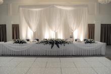 Classical style top table back drop