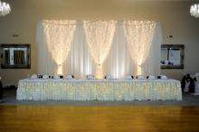 Classical style backdrop with fairy lights 
