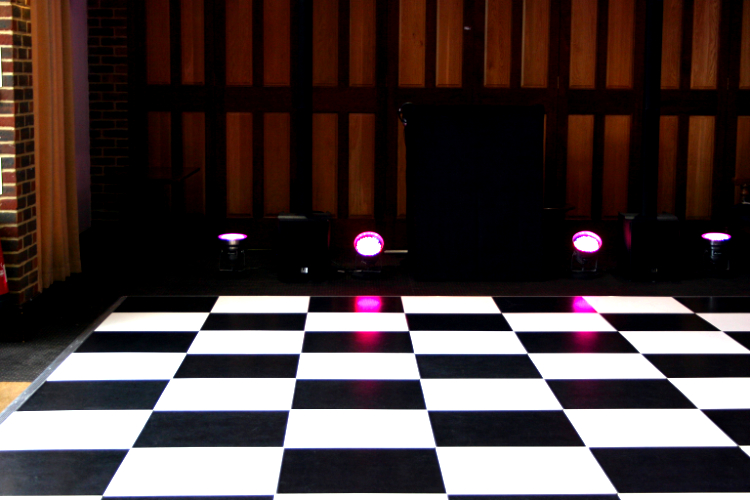 Black and White dance floor in Nazeing Golf Club