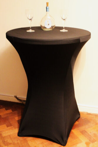 Black poseur table hire in Hertfordshire
