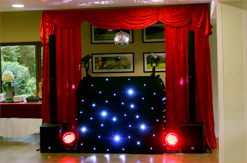 DJ set up for 1920s themed wedding at Harpenden Common Gold Club