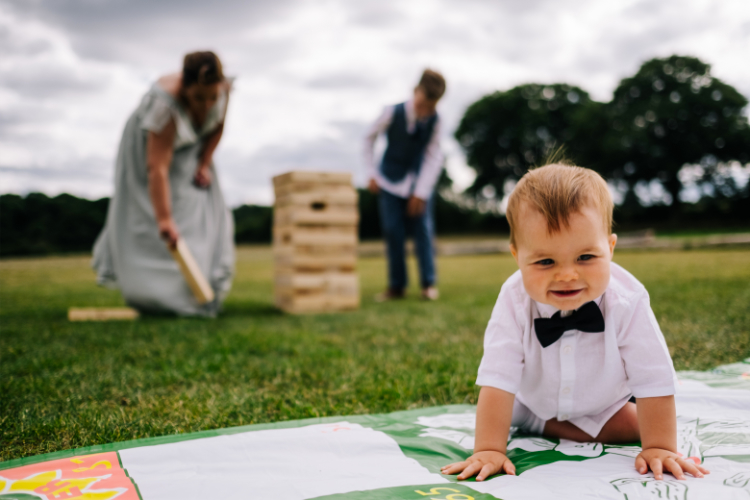Giant games at Hertfordshire wedding