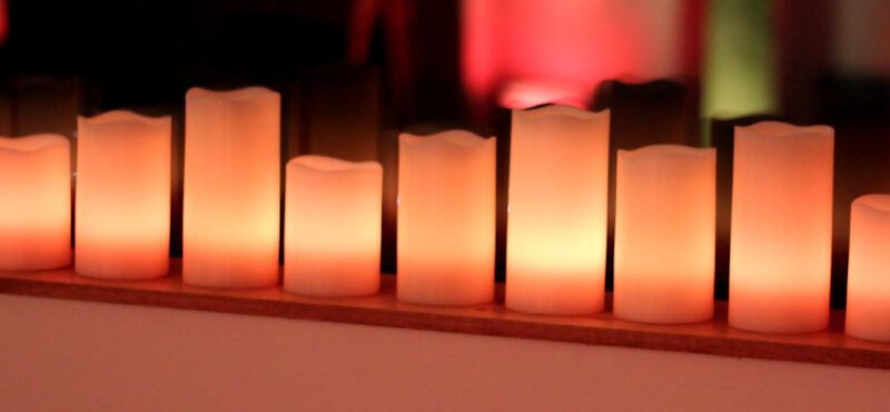 Real wax LED candles for weddings