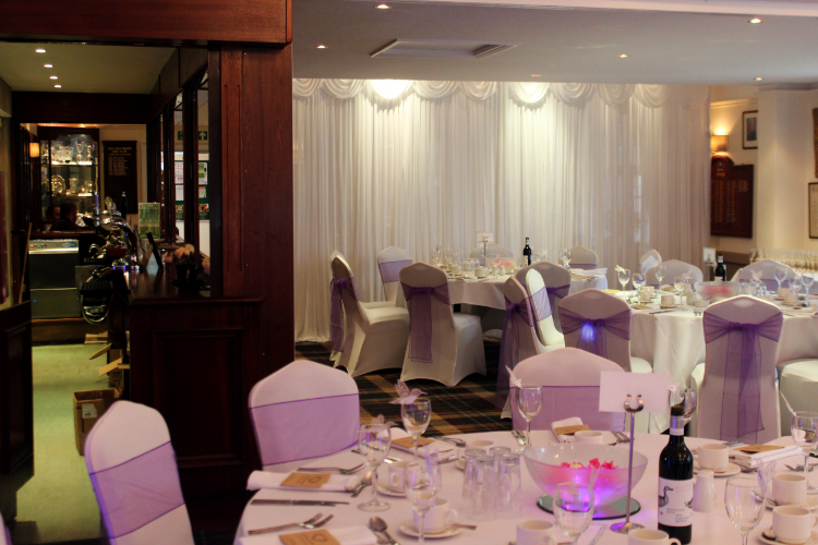 Partition curtain draping at Old Fold Manor Golf Club