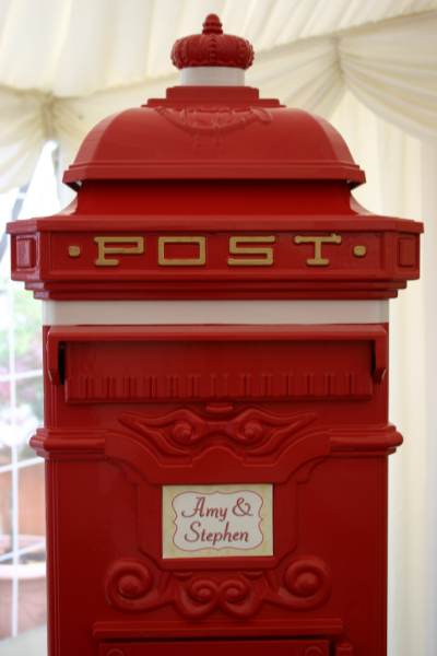 Hire red postbox for weddings