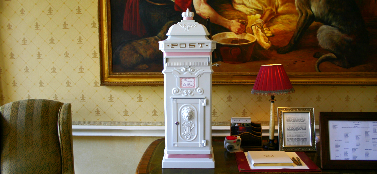 Post box hire for wedding cards in Hertfordshire